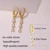 Gold Earrings for Women, Dainty Dangle Earring 14K Gold Plated Statement Drop Dangle Earrings for Women Trendy Long Huggie Hoop Earring Small Formal - view 4