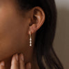 Gold Earrings for Women, Dainty Dangle Earring 14K Gold Plated Statement Drop Dangle Earrings for Women Trendy Long Huggie Hoop Earring Small Formal - view 5