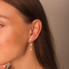 Pearl Earrings for Women, 14K Gold Plated Drop Earrings Jewelry - view 2