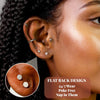 Threadless Flat Back Stud Earrings Tragus Helix Piercing Jewelry - view 2