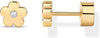 Dainty Flat Back Earrings for Women, 14K Gold Plated CZ Stud Piercing - main view