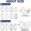 12 Pairs Gold Hoop Earrings Set for Women, Fashion Jewelry Gifts 40mm/50mm - view 6