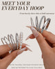 12 Pairs Gold Hoop Earrings Set for Women, Fashion Jewelry Gifts 40mm/50mm - view 7