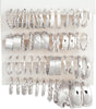 12 Pairs Gold Hoop Earrings Set for Women, Fashion Jewelry Gifts 40mm/50mm - Light Silver