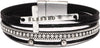 Leather Wrap Bracelet for Women Boho Western Layered Cuff Jewelry Stackable Bracelets Easy On Clasp Daily Wear Pairs with Boho Western Outfits - Black13