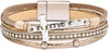 Leather Wrap Bracelet for Women Boho Western Layered Cuff Jewelry Stackable Bracelets Easy On Clasp Daily Wear Pairs with Boho Western Outfits - Khaki2