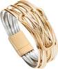 Leather Wrap Bracelet for Women Boho Western Layered Cuff Jewelry Stackable Bracelets Easy On Clasp Daily Wear Pairs with Boho Western Outfits - gold