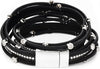 Leather Wrap Bracelet for Women Boho Western Layered Cuff Jewelry Stackable Bracelets Easy On Clasp Daily Wear Pairs with Boho Western Outfits - view 3