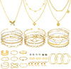 49 Pcs Gold Jewelry Set for Women Bohemian Jewelry - main view