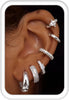 Small 14K Gold Plated Chunky Hoop Earrings for Women Silver Earrings Set Huggie 