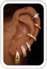 Small 14K Gold Plated Chunky Hoop Earrings for Women Silver Earrings Set Huggie 