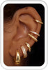 Small 14K Gold Plated Chunky Hoop Earrings for Women Silver Earrings Set Huggie 