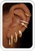 Small 14K Gold Plated Chunky Hoop Earrings for Women Silver Earrings Set Huggie 