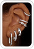 Small 14K Gold Plated Chunky Hoop Earrings for Women Silver Earrings Set Huggie 