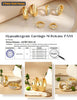 Small 14K Gold Plated Chunky Hoop Earrings for Women Silver Earrings Set Huggie Hoops Earring Stacks for Multiple Piercing Jewelry Lightweight 3Pairs - view 5