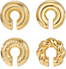 Chunky Gold Ear Cuffs for Women, Non Piercing Cartilage Earrings - main view