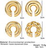 Chunky Gold Ear Cuffs for Women, Non Piercing Cartilage Earrings - view 4
