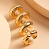Chunky Gold Ear Cuffs for Women, Non Piercing Cartilage Earrings - view 6