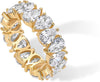 14K Gold Plated Pear Love Eternity Rings for Women Gold Cubic Zirconia Ring Bridal Eternity Wedding Band Ring - main view