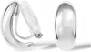 Clip On Earrings, Gold Silver Chunky Gold Small Huggie Hoops Clip-On Earrings for Women Trendy Non-Pierced Ears Lightweight Teen - Silver A