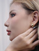Clip On Earrings, Gold Silver Chunky Gold Small Huggie Hoops Clip-On Earrings for Women Trendy Non-Pierced Ears Lightweight Teen - view 2