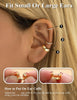 4Pairs 14K Gold Plated Ear Cuff Earrings for Women Non Piercing Jewelry - view 4
