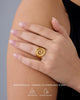 14K Gold Plated Chunky Swirl Rings for Women - Statement Spiral Ring - Bold Swirl Bands - view 2