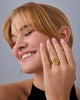 14K Gold Plated Chunky Swirl Rings for Women - Statement Spiral Ring - Bold Swirl Bands - view 4