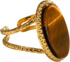 Geometric Oval Statement Ring for Women Open Band Wrap Finger Rings - main view