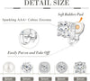 Cubic Zirconia Clip on Earrings - Women Comfortable Non Pierced Stud Earrings for Wedding and Dance Competitions, Clip-on Earrings Silver Gold - view 2