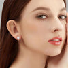 Cubic Zirconia Clip on Earrings - Women Comfortable Non Pierced Stud Earrings for Wedding and Dance Competitions, Clip-on Earrings Silver Gold - view 3