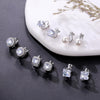 Cubic Zirconia Clip on Earrings - Women Comfortable Non Pierced Stud Earrings for Wedding and Dance Competitions, Clip-on Earrings Silver Gold - view 7