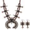 4 PCS Western Turquoise Jewelry for Women Boho Vintage Navajo Pearl Necklace Earring Bracelet Ring Set Country Cowgirl Accessories for Gift - P-White（No Bracelet No Ring）