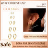 Small Gold Huggie Hoop Earrings Set for Women Stackable - view 2