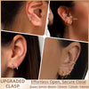 Small Gold Huggie Hoop Earrings Set for Women Stackable - view 3
