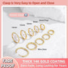 Small Gold Huggie Hoop Earrings Set for Women Stackable - view 5