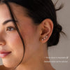 5 Pairs 14K Gold Plated Stud Earrings for Women, CZ Multiple Piercing Set - view 4