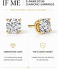 5 Pairs 14K Gold Plated Stud Earrings for Women, CZ Multiple Piercing Set - view 7