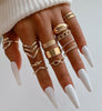 25 Pcs Gold Stackable Ring Set for Women, Chunky Knuckle Finger Midi Rings, Silver Simple Stacking Cute Rings Pack Trendy Stuff Jewelry Gift - view 4