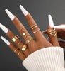 25 Pcs Gold Stackable Ring Set for Women, Chunky Knuckle Finger Midi Rings, Silver Simple Stacking Cute Rings Pack Trendy Stuff Jewelry Gift - view 6