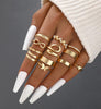 25 Pcs Gold Stackable Ring Set for Women, Chunky Knuckle Finger Midi Rings, Silver Simple Stacking Cute Rings Pack Trendy Stuff Jewelry Gift - view 7