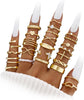 25 Pcs Gold Stackable Ring Set for Women, Chunky Knuckle Finger Midi Rings, Silver Simple Stacking Cute Rings Pack Trendy Stuff Jewelry Gift - 25 Gold thin rings