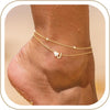 Initial Heart Diamond Anklets for Women - main view