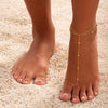 Dainty Anklets for Women 14K Gold Plated Ankle Bracelet Foot Chain - view 3