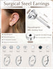 Flat Back Earrings for Women Earring Studs Hoops - view 6