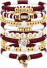 Game Day Football Charm Bracelet Stackable Sports Jewelry for Moms and Dads Football Fans - Burgundy/White