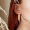Gold Earrings for Women, 14K Gold Plated Tassel Dangle Earrings for Women Trendy Long Chain Earring Dainty Pearl Drop Earrings Elegant Wedding - view 2
