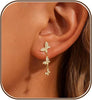 Gold Earrings for Women, 14K Gold Plated Tassel Dangle Earrings for Women Trendy Long Chain Earring Dainty Pearl Drop Earrings Elegant Wedding - Gold-Style 10 Dangle