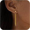 Gold Earrings for Women, 14K Gold Plated Tassel Dangle Earrings for Women Trendy Long Chain Earring Dainty Pearl Drop Earrings Elegant Wedding - Gold-Style 3 Dangle