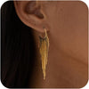 Gold Earrings for Women, 14K Gold Plated Tassel Dangle Earrings for Women Trendy Long Chain Earring Dainty Pearl Drop Earrings Elegant Wedding - Gold-Style 2 Dangle